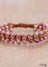 Boho Bracelet, Friendship Bracelet, Pink Rhodonite and Blue Amazonite